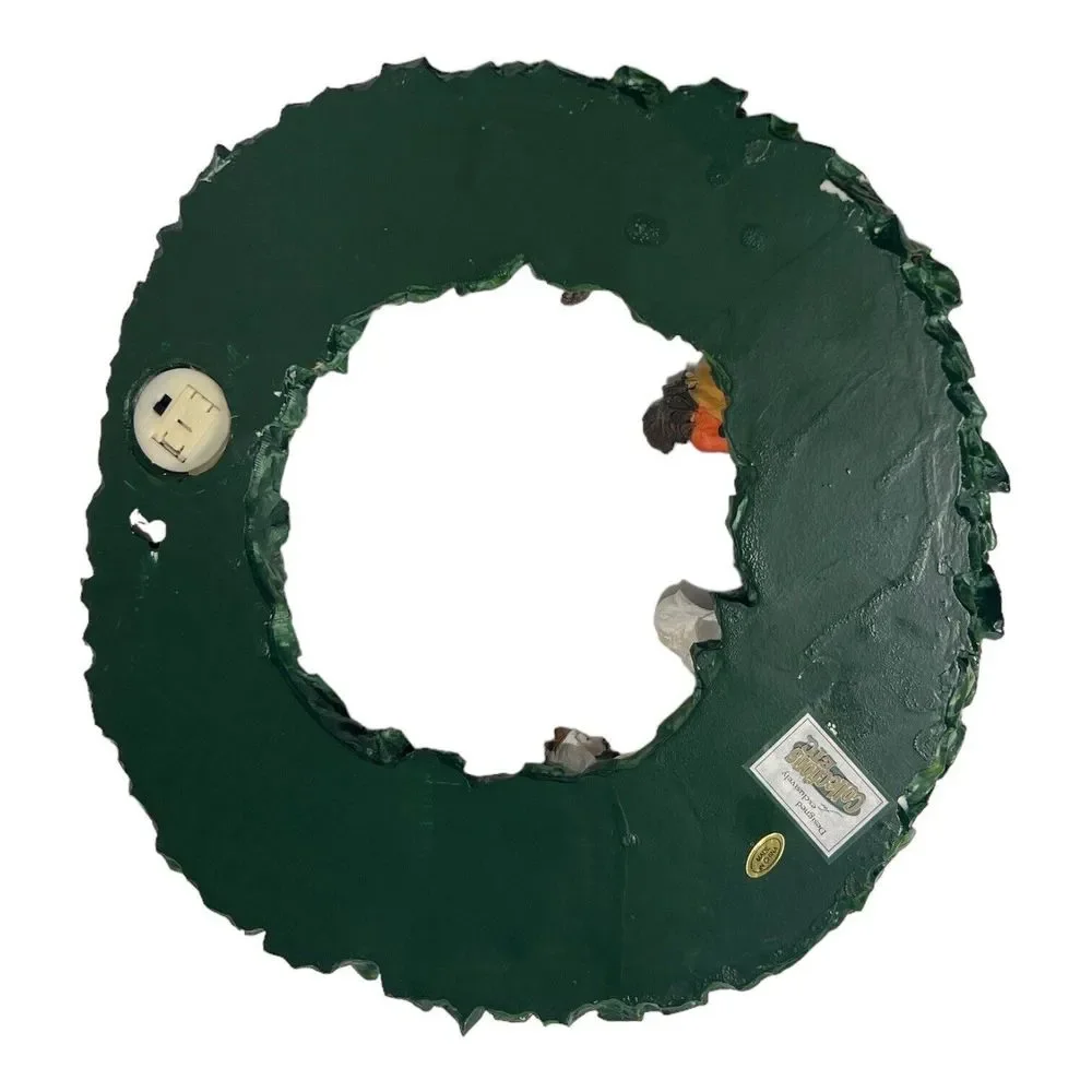 Nativity Christmas Scene Manger w/Top Star Light  Resin 12" Wreath Wall Hanging‎ - Picture 6 of 7